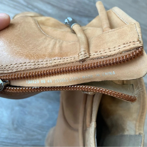 Ecco  Tan Soft Leather Ankle Chunky Heel Boots - Picture 7 of 13